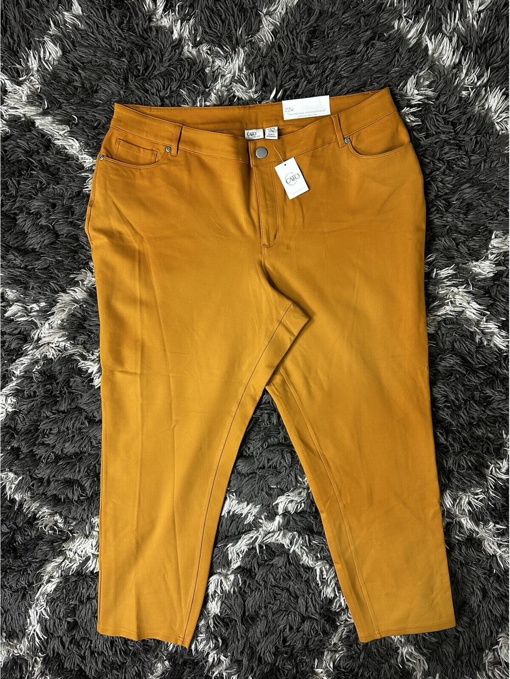 Cato Mustard Yellow Stretch Pants